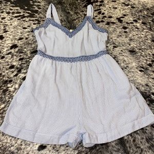 Blue Striped Romper